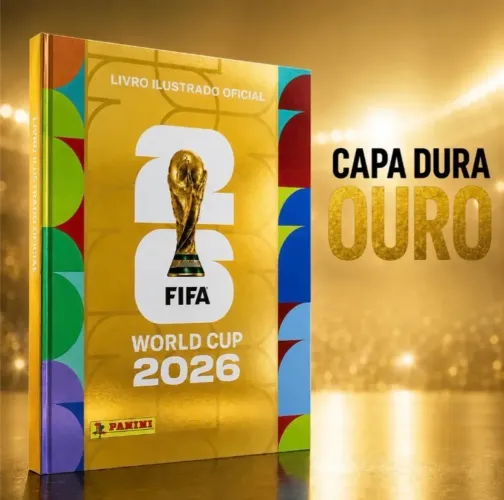 Álbum Dourado Panini Copa do Mundo FIFA 2026 Completo Original