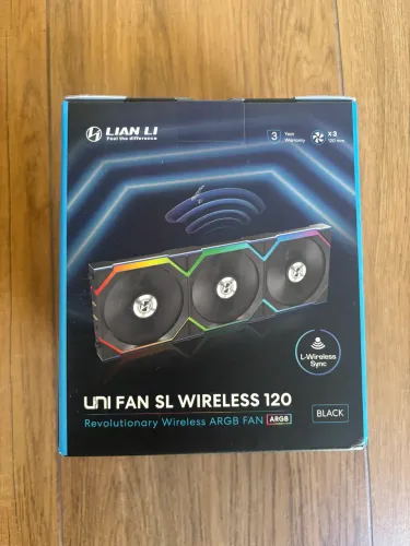 Kit 3 Fans Lian Li Uni Fan SL Wireless 120 ARGB Preto