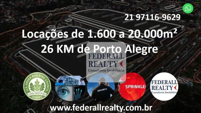 Aluguel de galpão em condomínio fechado em Gravataí, Porto Alegre, RS.