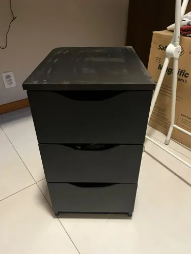 Gaveteiro Escritório Preto