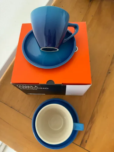 Le Creuset conjunto de xícara e pires para cappuccino 