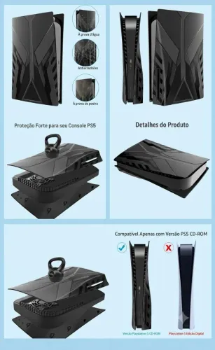 Capa de proteção Sony PS5 Fat - Zerada na caixa