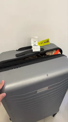 mala de viagem Sharper na cor cinza metálico
