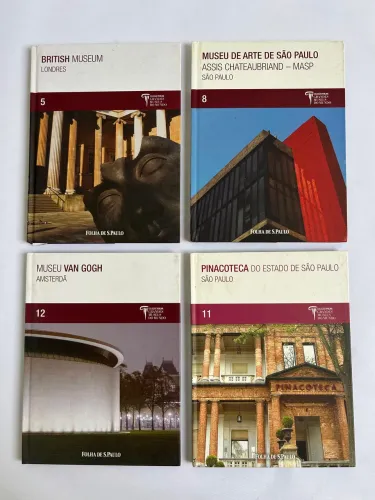 LIVROS _ QUATRO UND COLEÇÃO FOLHA _ GRANDES MUSEUS DO MUNDO 