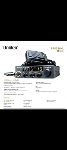 Rádio de alta frequência Uniden pro 520 XL