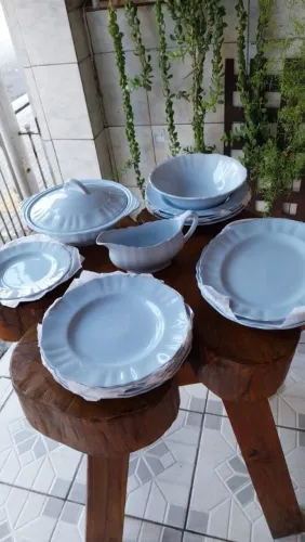 Conjunto de jartar Celeste Inglês 