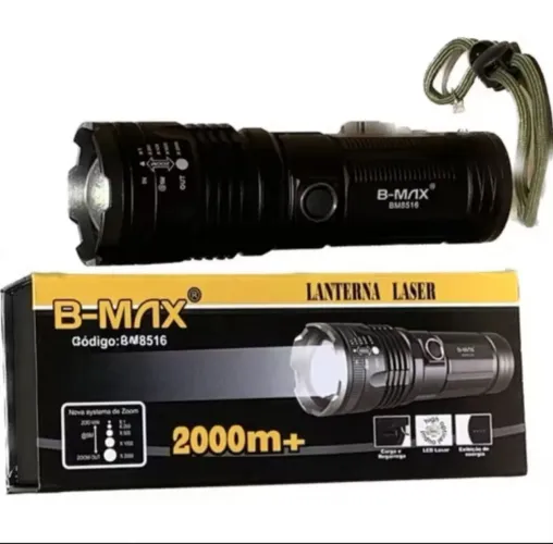 Lanterna Led Tática Mais Forte Do Mundo 2km Militar Potente.