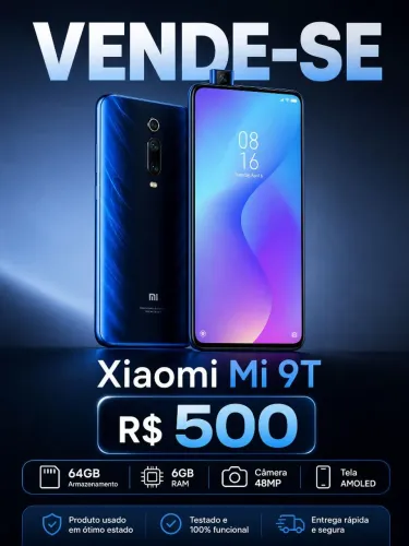 Xiaomi Mi 9T 64GB - Impecável e Pronto para Usar!