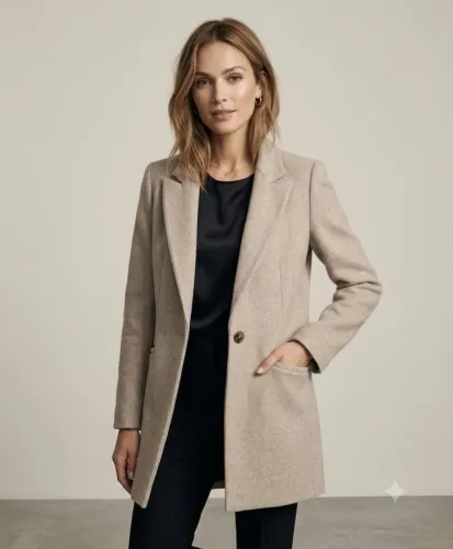 Casaco feminino tam M bege Zara