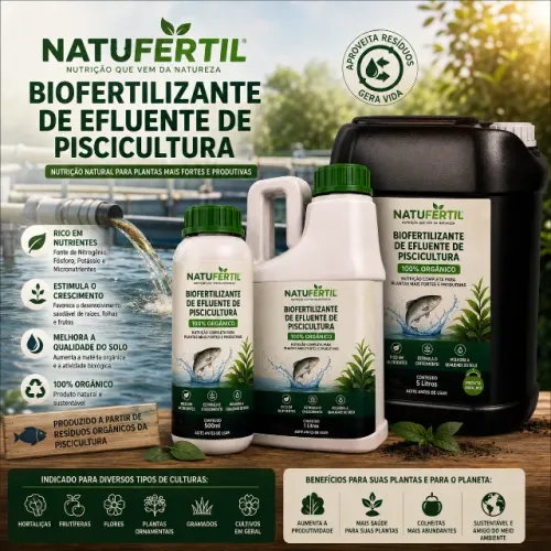 Adubo Líquido 100% Orgânico Natufértil - Galão 5 Litros
