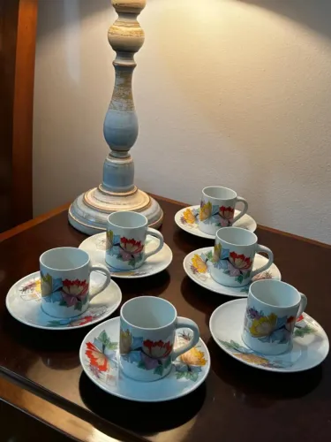 Jogo de café Porcelana Schmidt 12 Peças