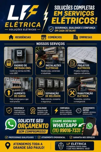 LF Elétrica & Soluções Eletricas. trabalhamos com projetos e instalações de padrão Enel