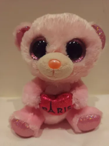 Ursinho de pelúcia Beanie Boo coração Paris original 13cm