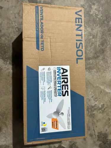 Ventilador de Teto Ventisol Aires Inverter 3 Pás Branco com Controle Remoto 127/220V