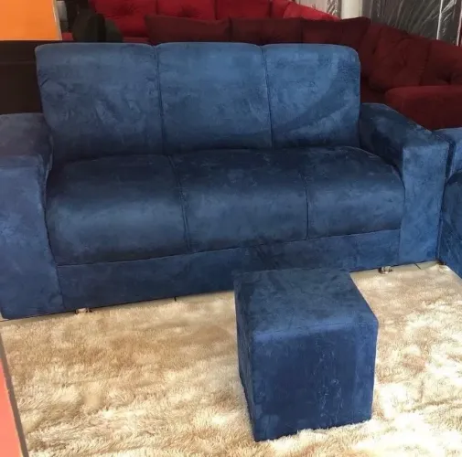 Conforto sofás com puff - entrega grátis