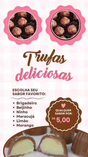 Trufas,bolos e brigadeiros