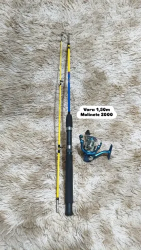 Vara de pesca com molinete novos 