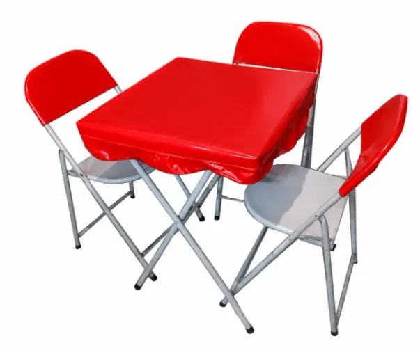 Conjunto para mesa e cadeiras de ferro.