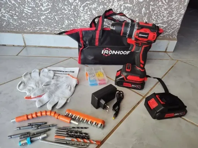 Furadeira Parafusadeira 2 Bateria 21v 3/8? Parafusadeira Profissional e Portátil? 2 bateri