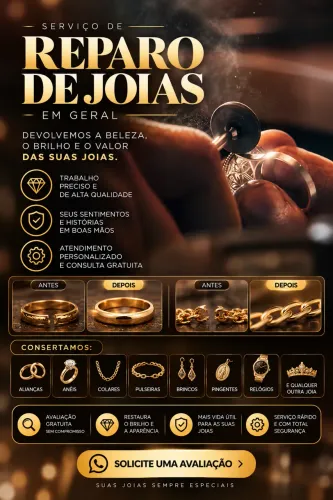 ? Reparo de Joias | Antes de Guardar ou Desistir da Sua Peça, Descubra se Ela Pode Voltar