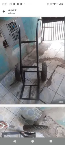 Carrinho de carga com roda com camara