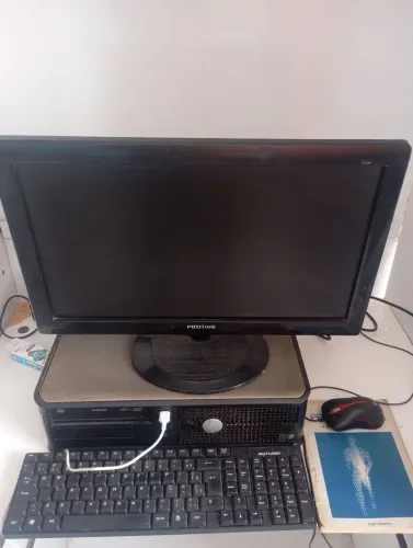 PC DELL DUAL CORE+TECLADO+MOUSE+CAIXA DE SOM AMPLIFICADORA