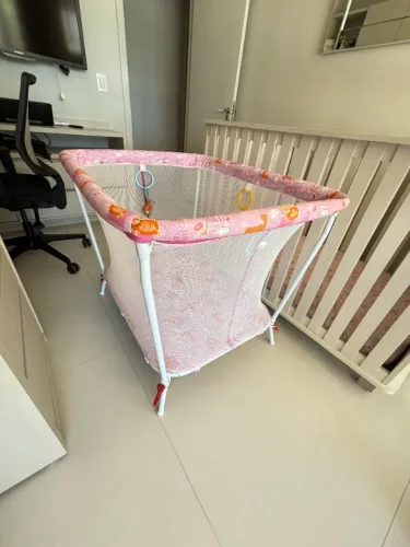 Cercadinho Com Tela Tubline Rosa