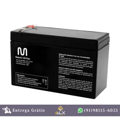 Bateria Nobreak Selada 12v 4,5a Flex En012a Powertek *ENTREGA GRÁTIS*