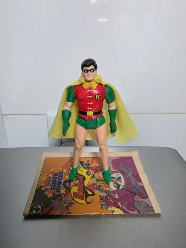 Boneco Robin Super Powers Completo + comic anos 80