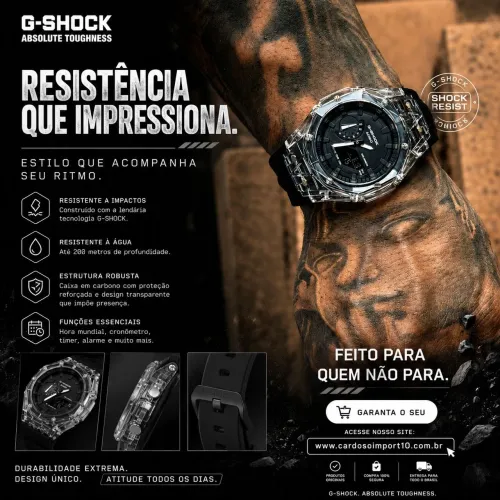 Relógio G-Shock Caixa Transparente 
