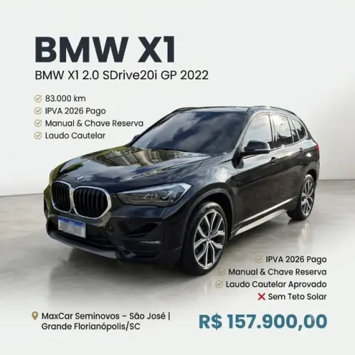 BMW X1 Sdrive 20I X-line 2.0 TB Active Flex 2022