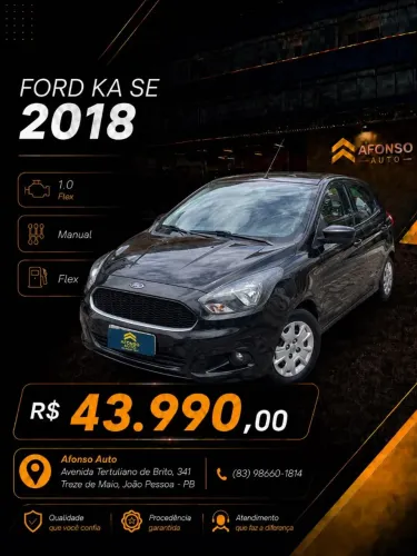 Ford KA 1.0 Se/se Plus Tivct Flex 5P 2018