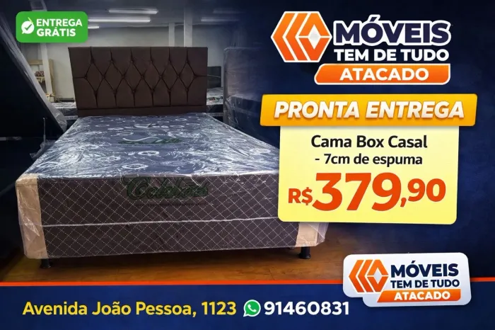 ? CAMA BOX CASAL 7 cm COMPLETA - CONFORTO E PREÇO DE ATACADO! 379,99 ?