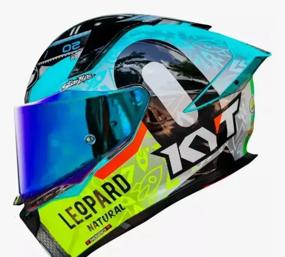 Capacete Fechado Kyt R2r Max Foggia Misano 2022 Replica Azul-turquesa Lisa Brilhante 58