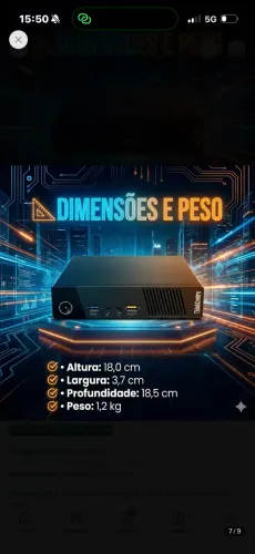Mini Pc Lenovo Thinkcentre M93p Intel 13 8gb Ssd 120gb Preto