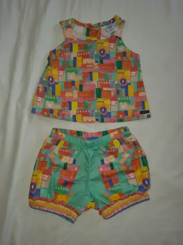 Conjunto infantil bebê Alphabeto 3 a 6 meses