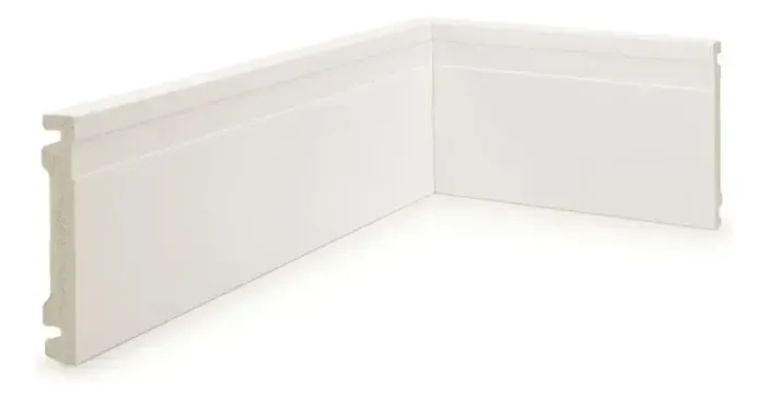 RODAPE POLIESTIRENO RUFFINO BRANCO 10CM FRISADO SLIM 10MM - 2,40M