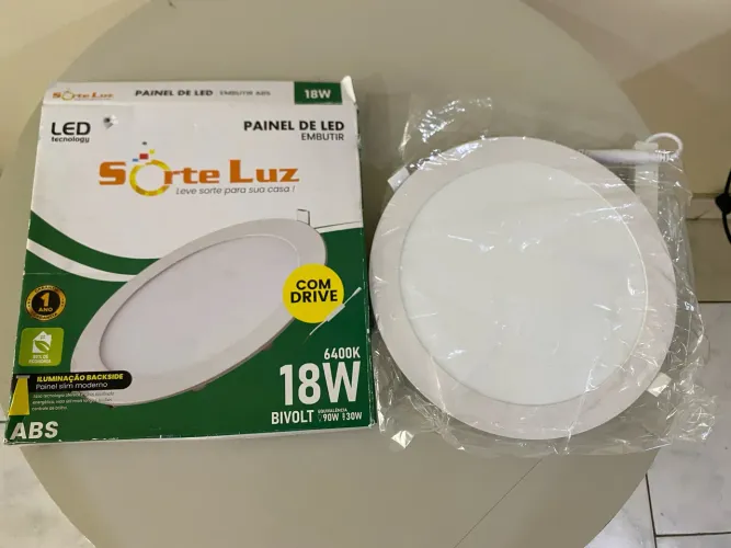 Luminária - Painel de Led Redondo - embutir - 18w