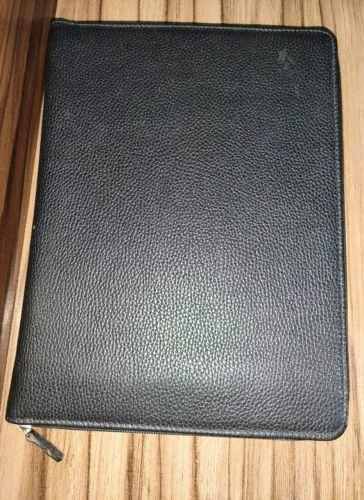 Capa Para Notebook ou Tablet Case Em Couro Legitimo Bovino Original Preto