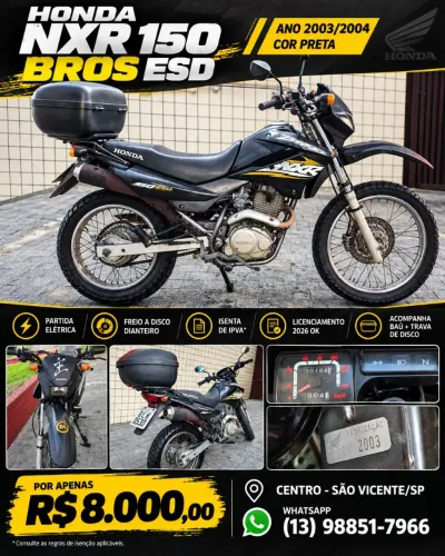 HONDA NXR 150 BROS ESD 2003/2004 ? R$ 8.000,00