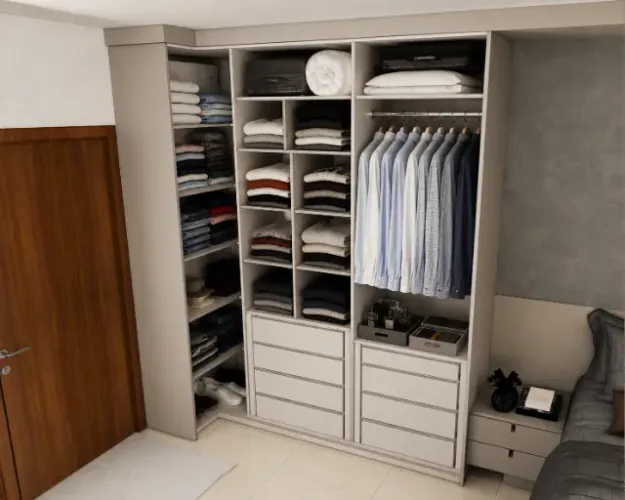 Roupeiro planejado em 3D