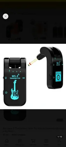 Sistema Transmissor E Receptor Sem Fio Para Guitarra Violao