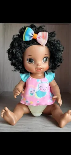Boneca Baby Alive Fraldinha Mágica Negra