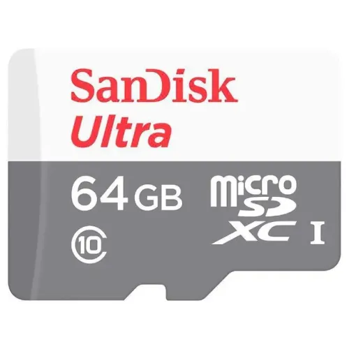 CARTÃO DE MEMÓRIA MICROSD 64GB SANDISK ULTRA - NOVO 4643