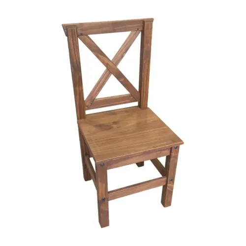 Cadeira Madeira Pinus Resistente Encosto Design Retrô Restaurante Cozinha Jantar Assento C