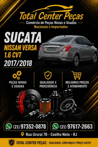 PEÇAS SUCATA NISSAN VERSA 2017/2018