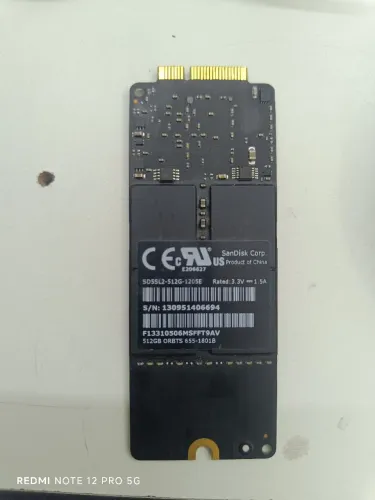 SSD 512 GB pro retina 13 a1425 ano 2012 2013