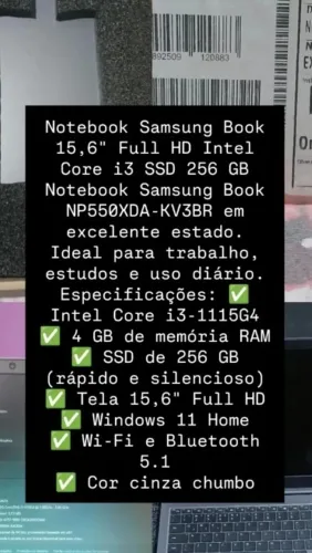 Vende se notebook da Samsung