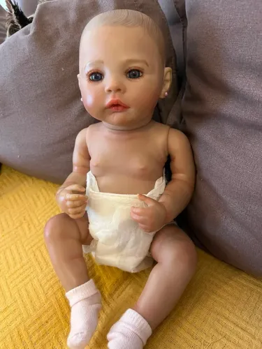 Boneca reborn realista de silicone de vinil