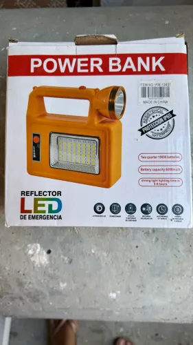 REFLETOR LED RECARREGÁVEL COM POWER BANK